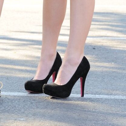 black-suede-high-heels